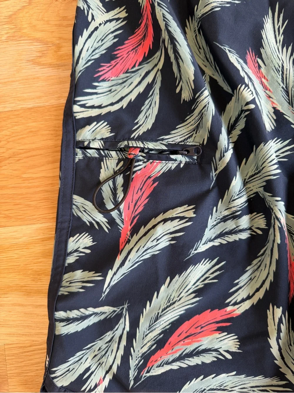 Jetty Mollusk 8” Navy Palm Leaf-Print Boardshorts - Size 32